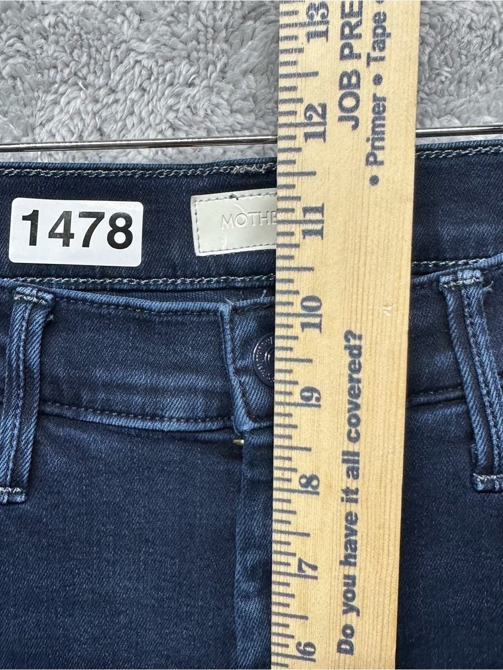 Mother The Hustler Roller Fray Flare Jeans Women’s Size 28 Dark Wash - Picture 6 of 11